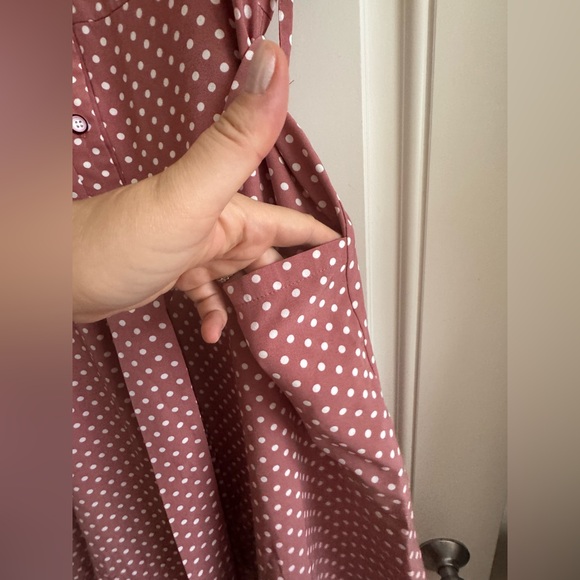 Pink Ruffled Tie Front Sundress - Picture 7 of 9